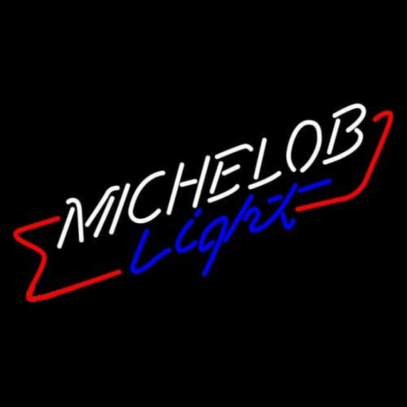 Custom Michelob Light Cross Red Ribbon Neon Sign USA