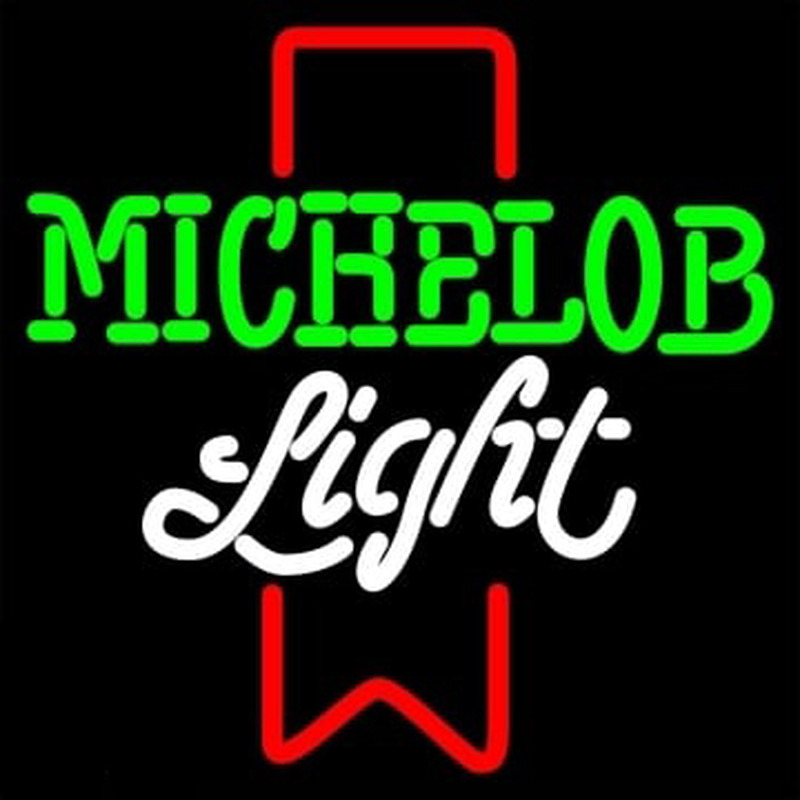 Custom Michelob Light Red Ribbon Neon Sign USA