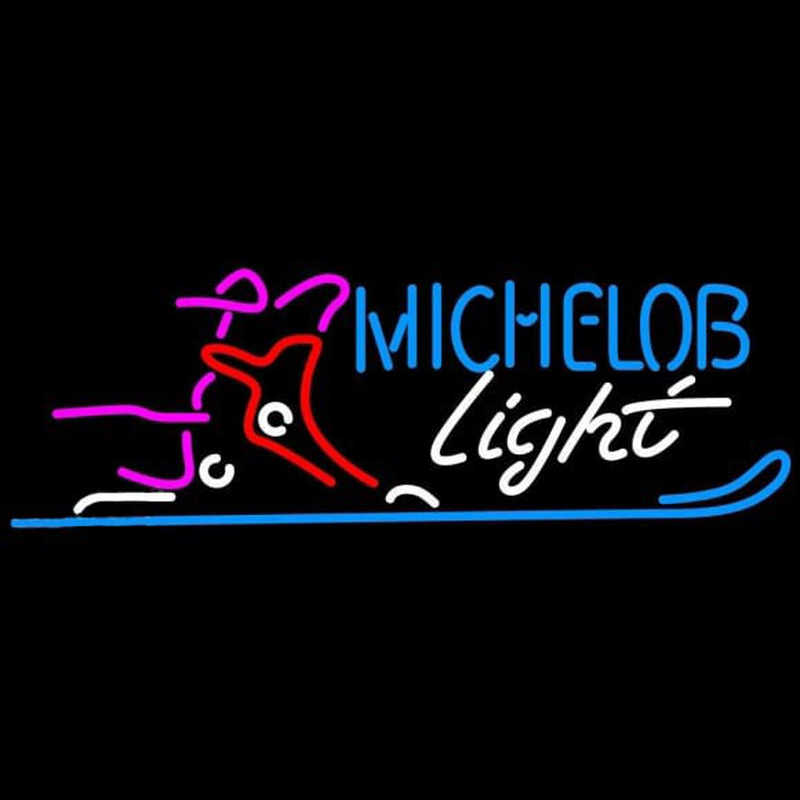 Custom Michelob Light Snow Ski Boot Beer Sign Neon Sign USA