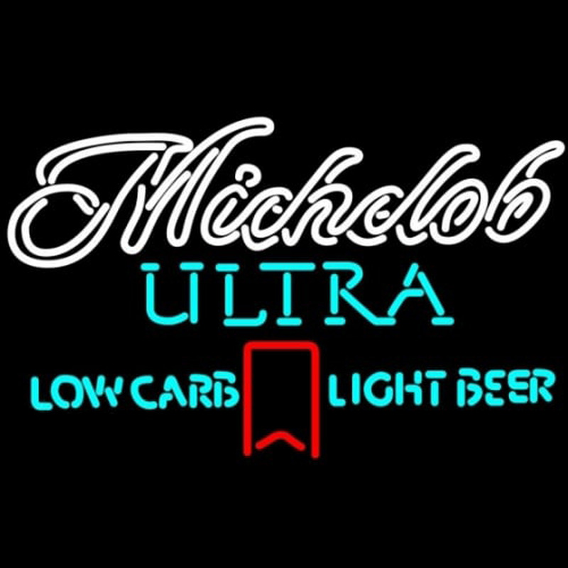 Custom Michelob Ultra Light Low Carb Red Ribbon Neon Sign USA
