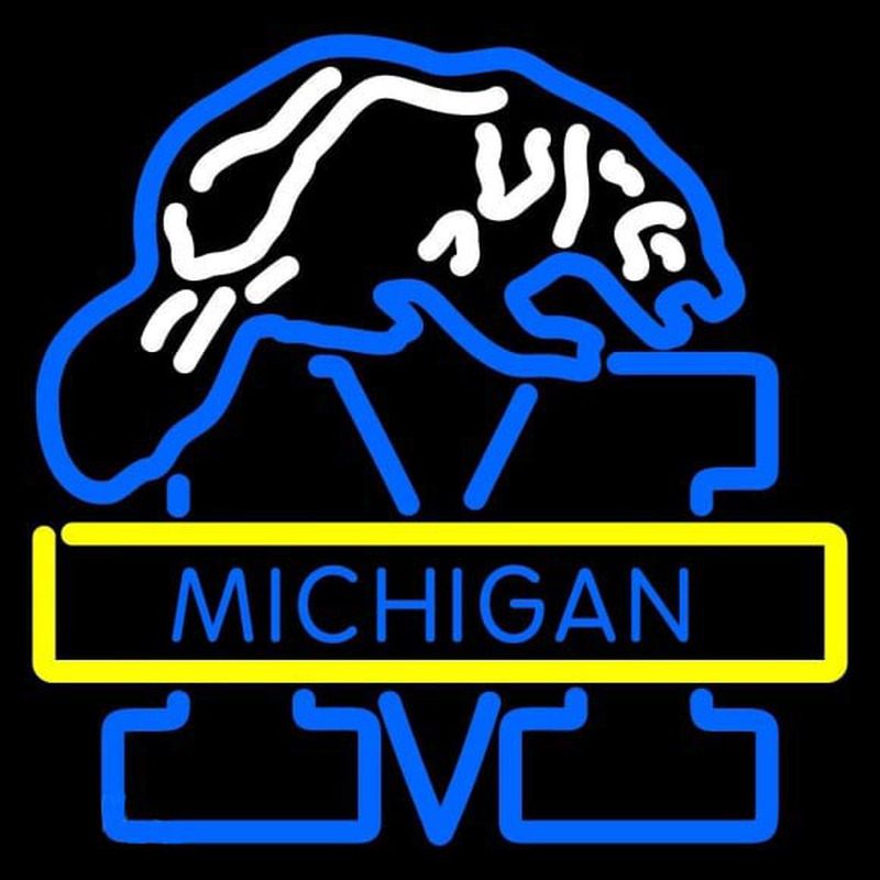 Custom Michigan Wolverines Primary 1979 1987 Logo NCAA Neon Sign Neon Sign USA