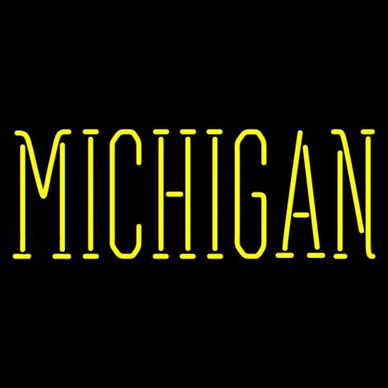 Custom Michigan Wolverines Wordmark 1996 Pres Logo NCAA Neon Sign Neon Sign USA