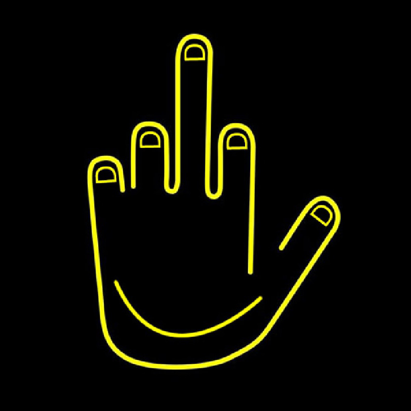 Custom Middle Finger Fuck You Neon Sign USA