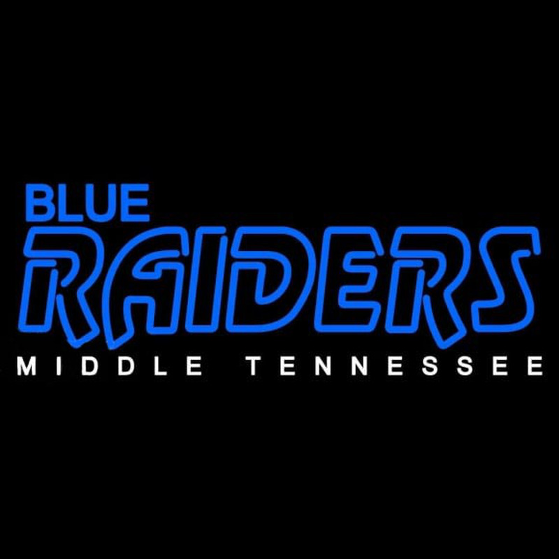 Custom Middle Tennessee Blue Raiders Wordmark 1998 Pres Logo NCAA Neon Sign Neon Sign USA