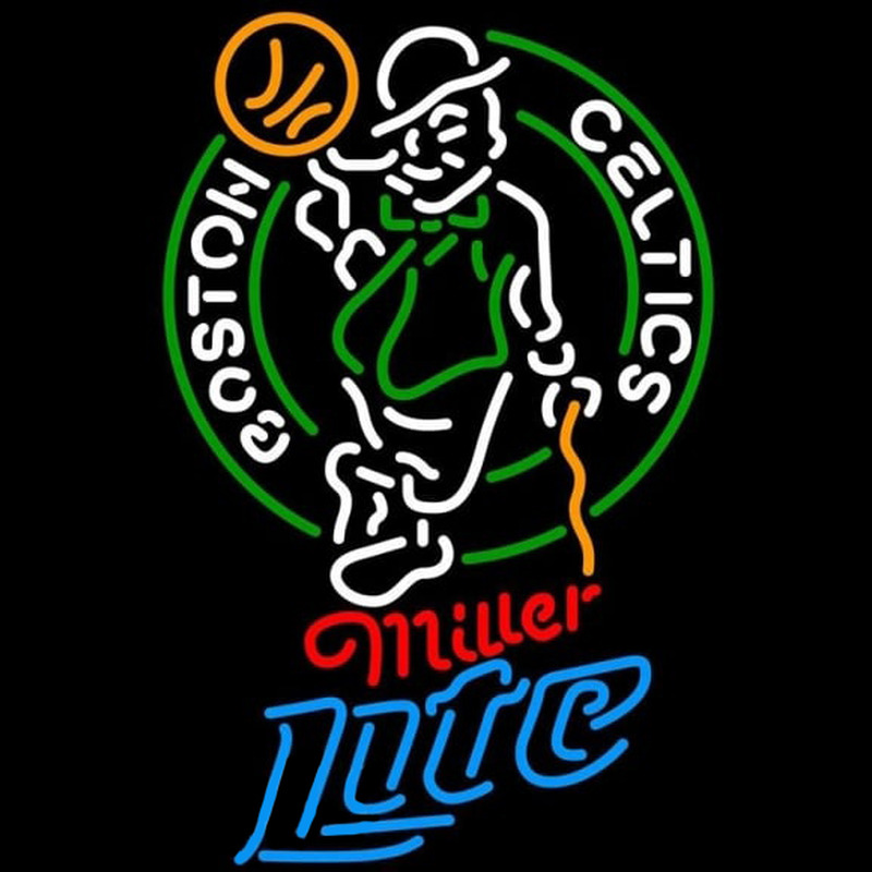 Custom Miller Lite Boston Celtics NBA Beer Sign Neon Sign USA Custom