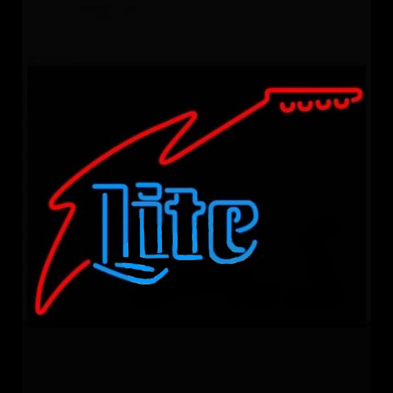 Custom Miller Lite Guitar Neon Sign USA Custom Neon Signs Shop Neon