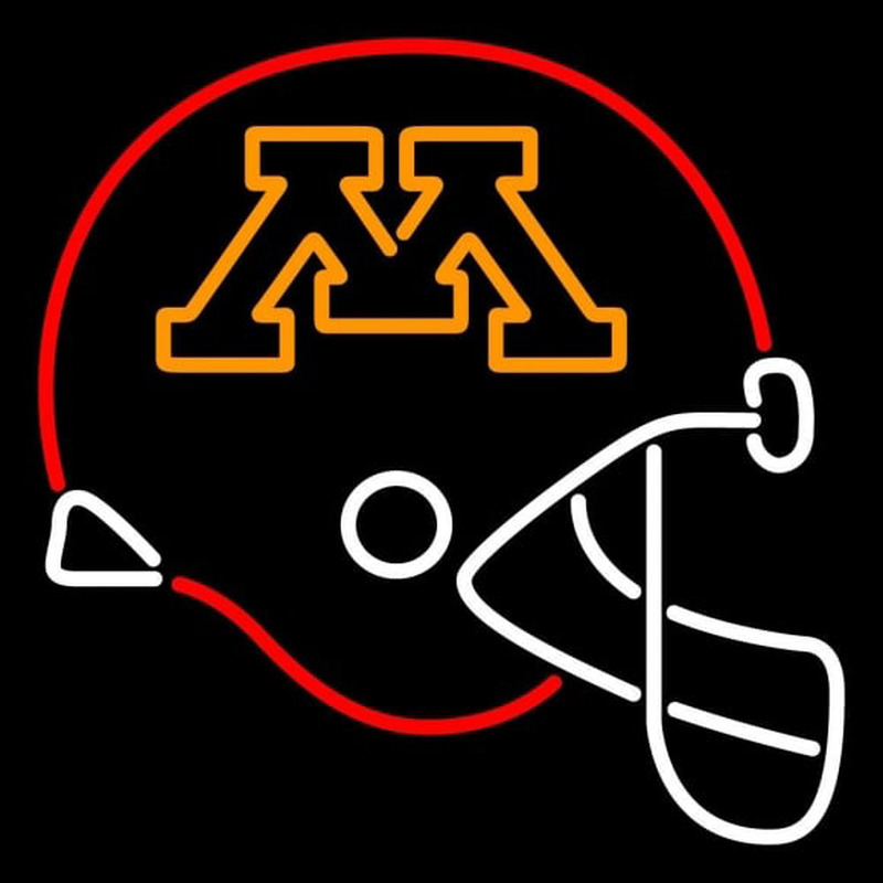 Custom Minnesota Golden Gophers Helmet 2008 Pres Logo NCAA Neon Sign Neon Sign USA