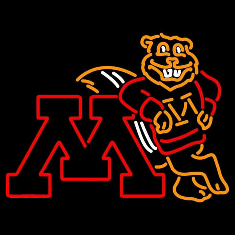 Custom Minnesota Golden Gophers Mascot 1986 Pres Logo NCAA Neon Sign Neon Sign USA
