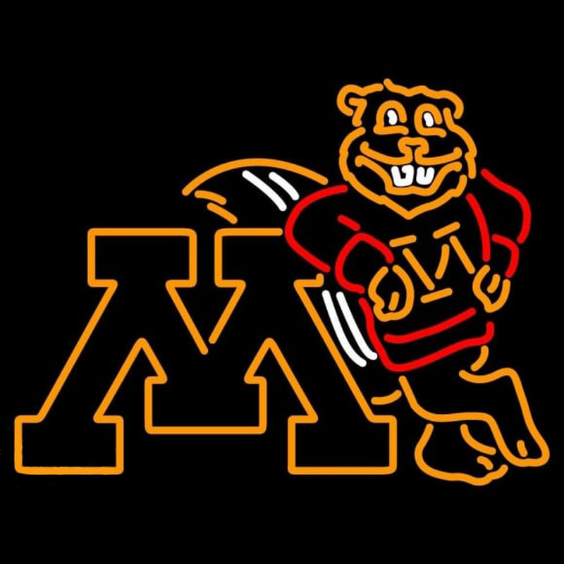 Custom Minnesota Golden Gophers Mascot 1986 Pres Logo NCAA Neon Sign Neon Sign USA