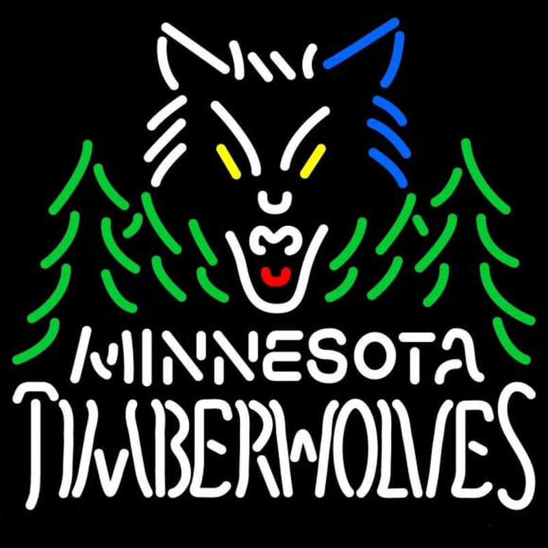 Custom Minnesota Timberwolves Primary 2008 09 Pres Logo NBA Neon Sign Neon Sign USA