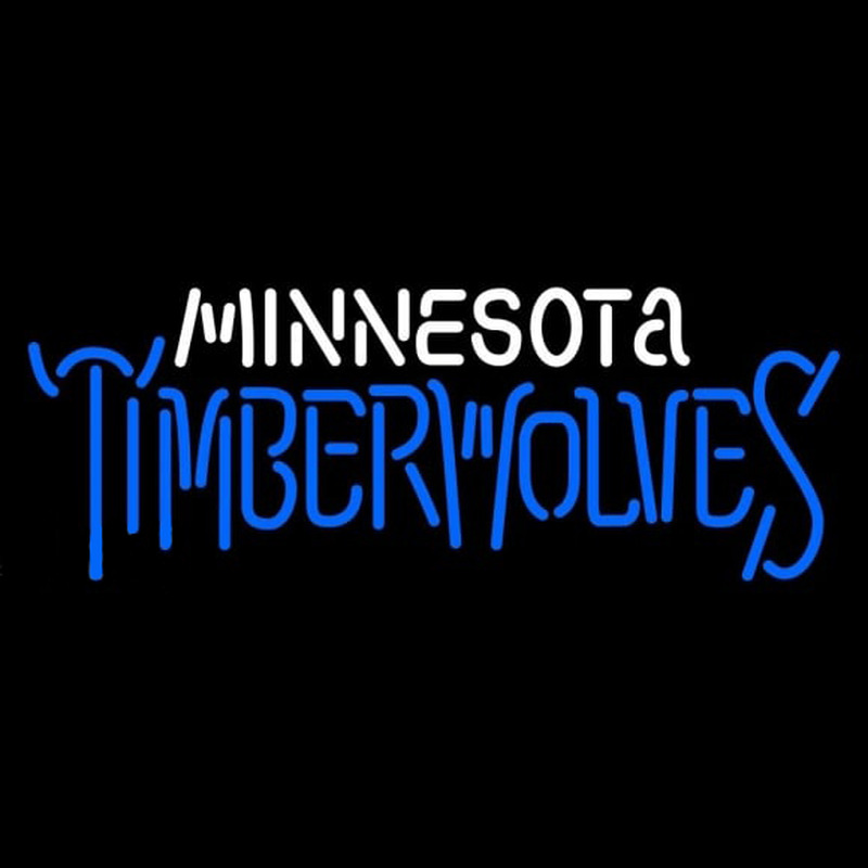 Custom Minnesota Timberwolves Wordmark 1996 97 2007 08 Logo NBA Neon Sign Neon Sign USA