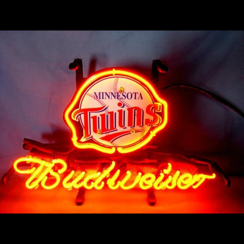 Custom Minnesota Twins Baseball Budweiser Beer Neon Light Sign Neon Sign USA