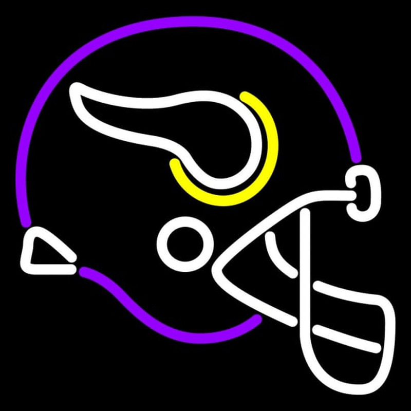Custom Minnesota Vikings Helmet   Logo NFL Neon Sign Neon Sign USA