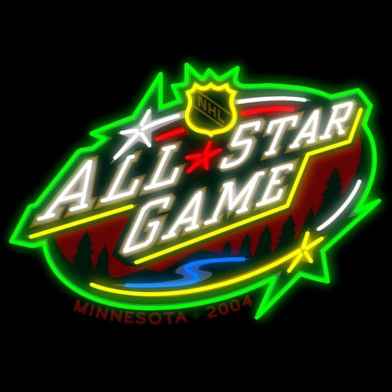 Custom Minnesota Wild 2004 All Star Game Real Neon Tube Neon Signs Neon Sign USA