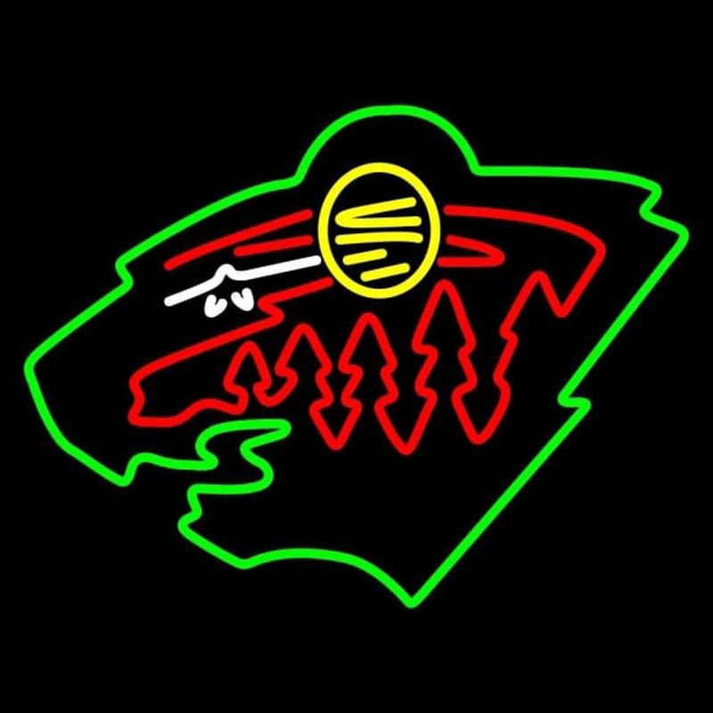 Custom Minnesota Wild Secondary 2000 01 Pres Logo NHL Neon Sign Neon Sign USA