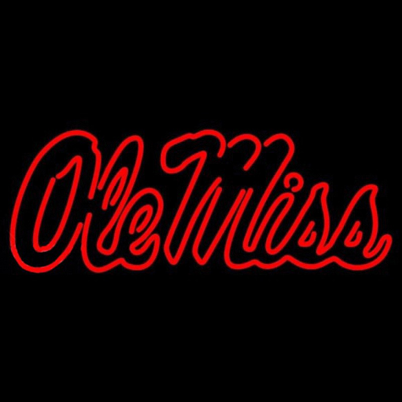 Custom Mississippi Rebels Primary 1996 Pres Logo NCAA Neon Sign Neon Sign USA
