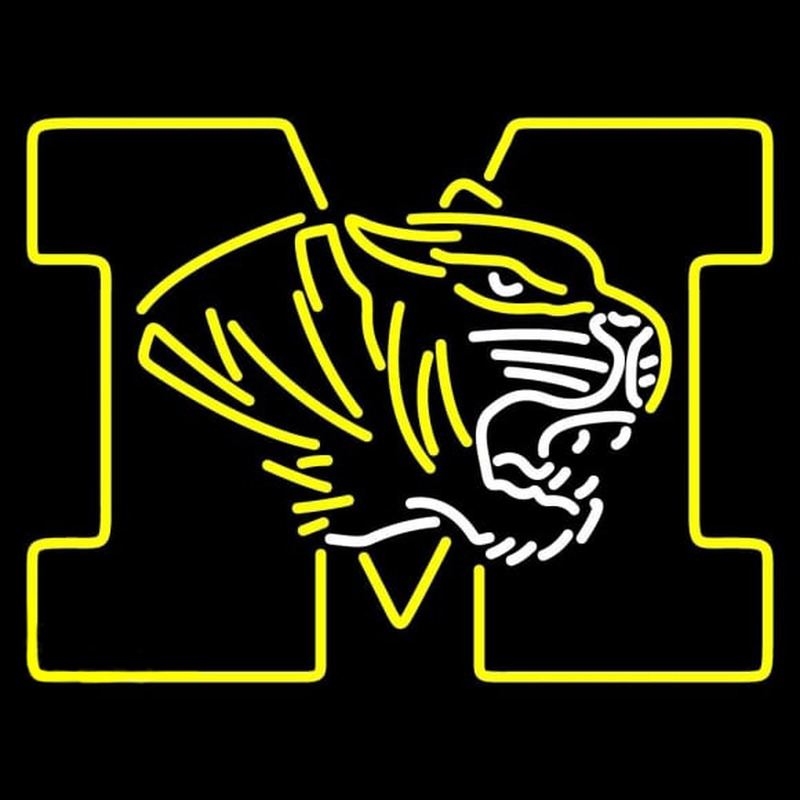 Custom Missouri Tigers Secondary 1996 Pres Logo NCAA Neon Sign Neon Sign USA