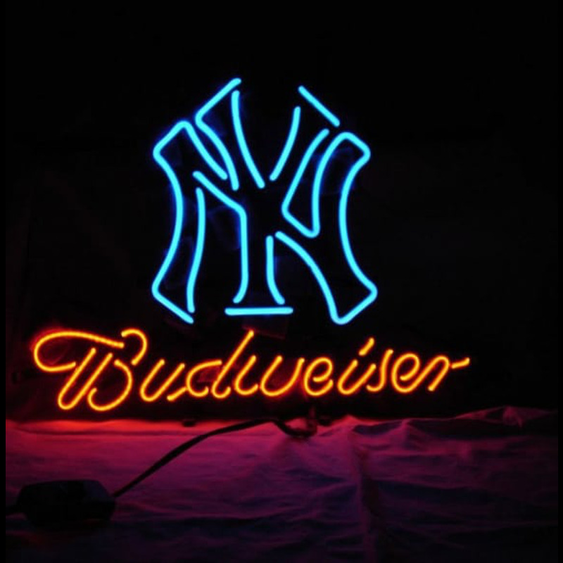 Custom Mlb Yankees Budweiser Beer Bar Club Neon Light Sign Neon Sign USA
