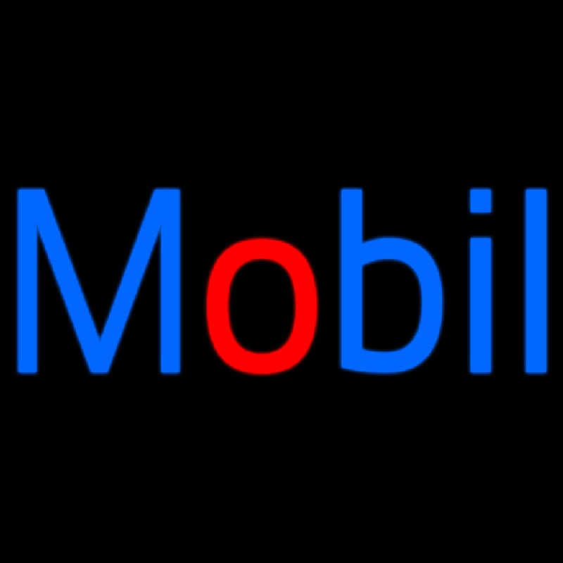 Custom Mobil Neon Sign USA