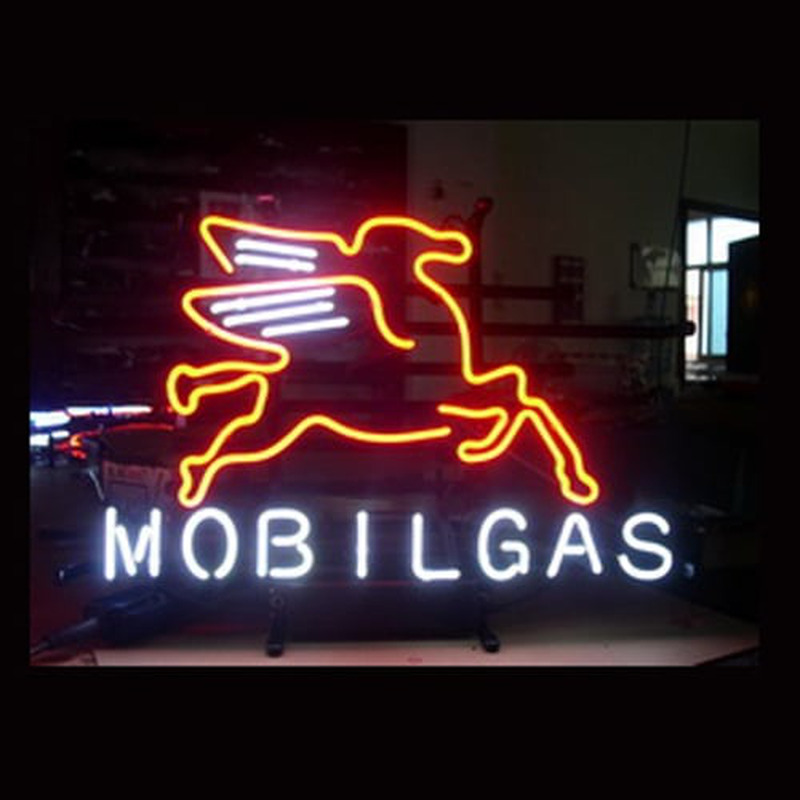 Custom Mobilgas Oil Neon Sign USA