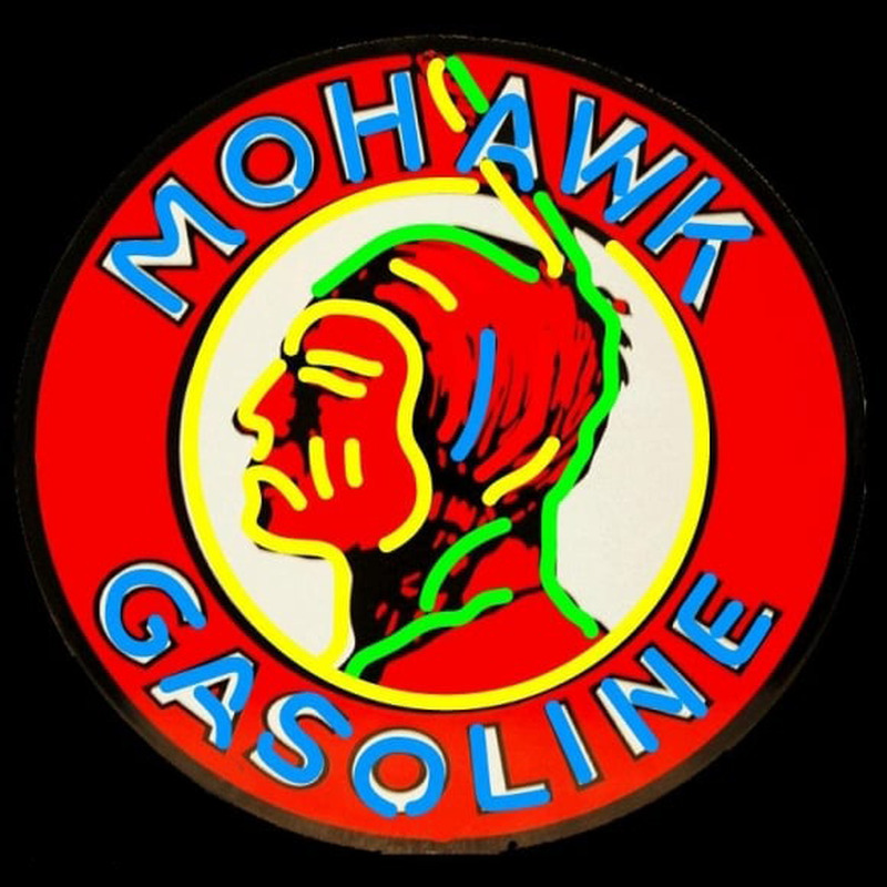 Custom Mohawk Gasoline Neon Sign USA