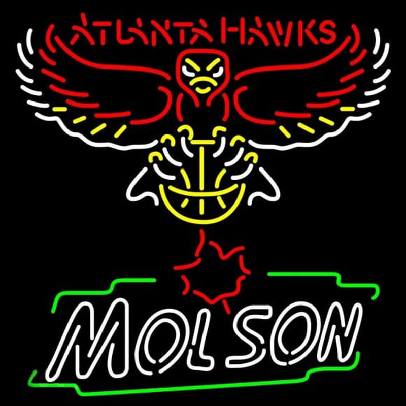 Custom Molson Atlanta Hawks NBA Beer Sign Neon Sign USA