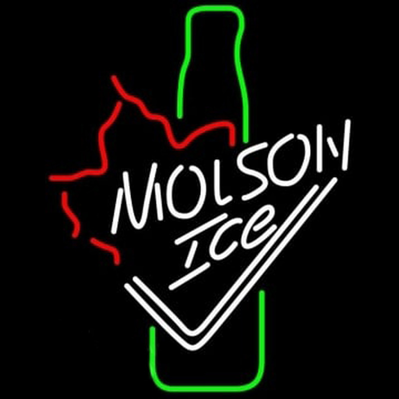 Custom Molson Ice Bottle Neon Sign USA