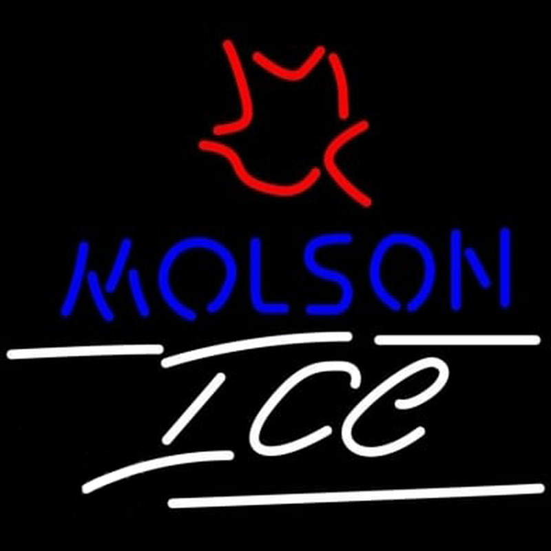 Custom Molson Ice Small Maple Leaf Neon Sign USA