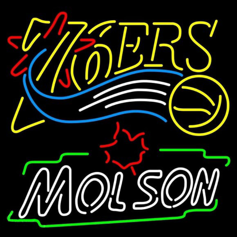 Custom Molson Philadelphia 76ers NBA Beer Sign Neon Sign USA