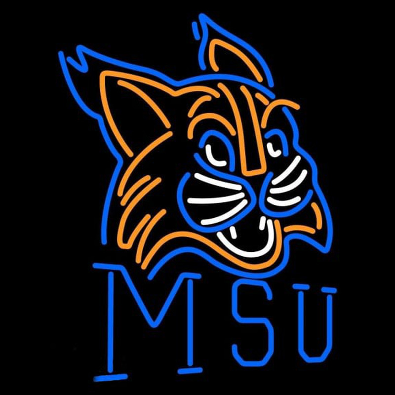 Custom Montana State Bobcats Mascot 2004 Pres Logo NCAA Neon Sign Neon Sign USA