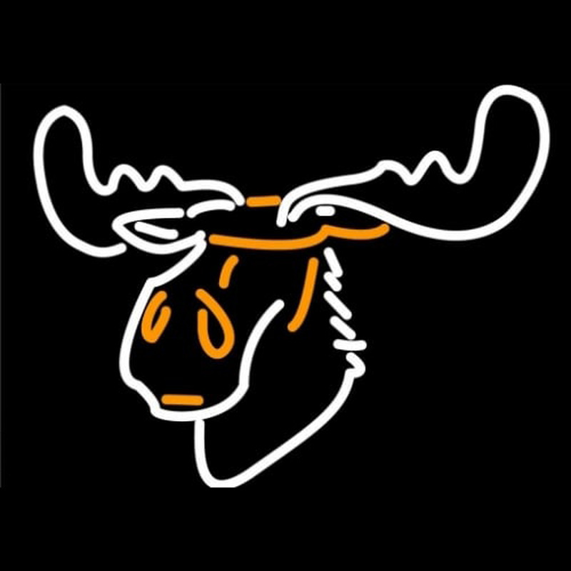 Custom Moose Head Logo Neon Sign USA