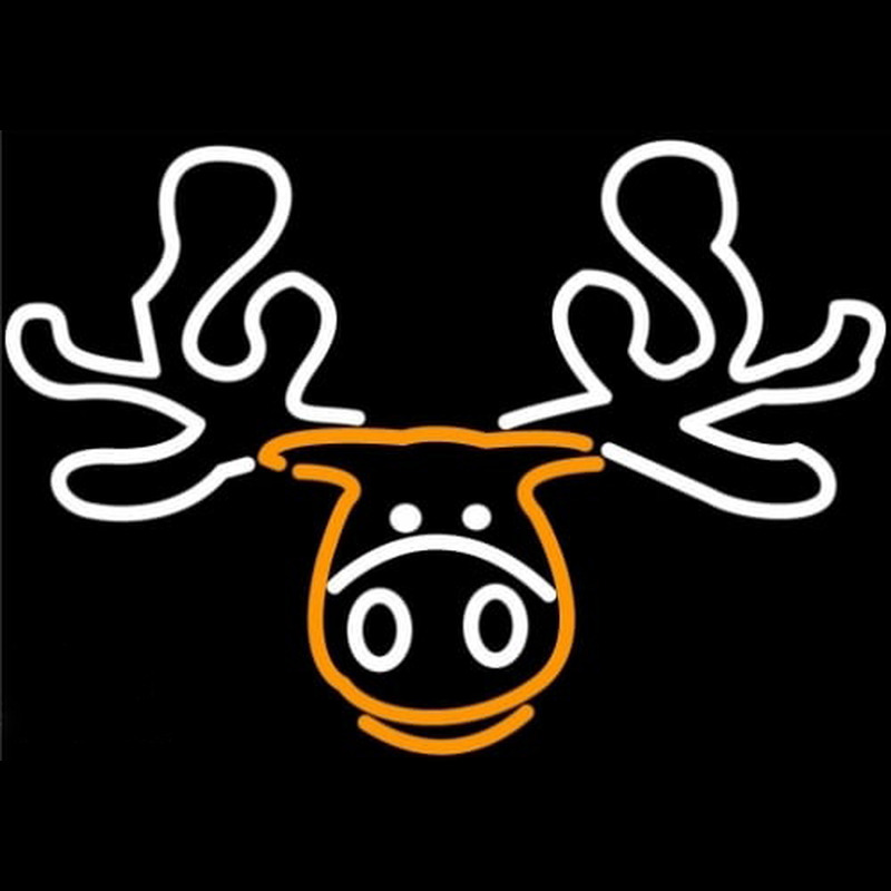 Custom Moose Head Logo Neon Sign USA