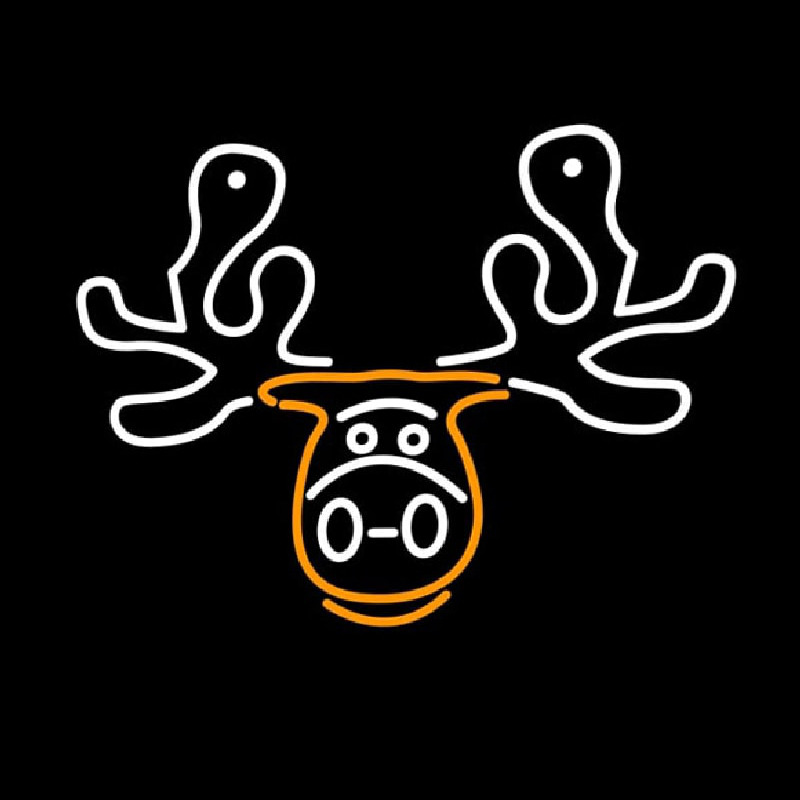 Custom Moose Head Logo Neon Sign USA