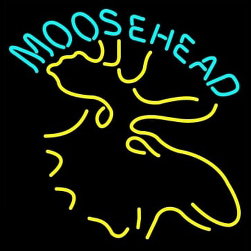 Custom Moose Head Logo Neon Sign USA