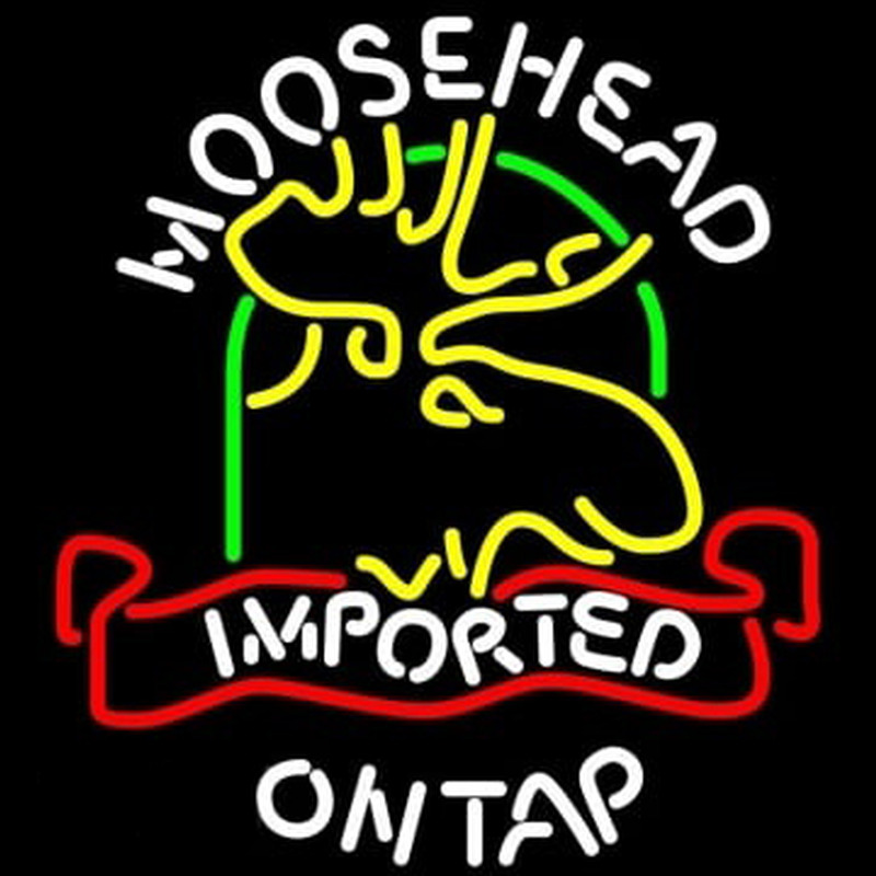 Custom Moosehead Moose Imported On Top Neon Sign USA