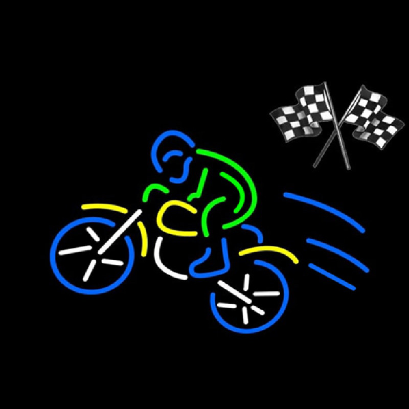 Custom Motocross Bike And Rider Neon Sign USA