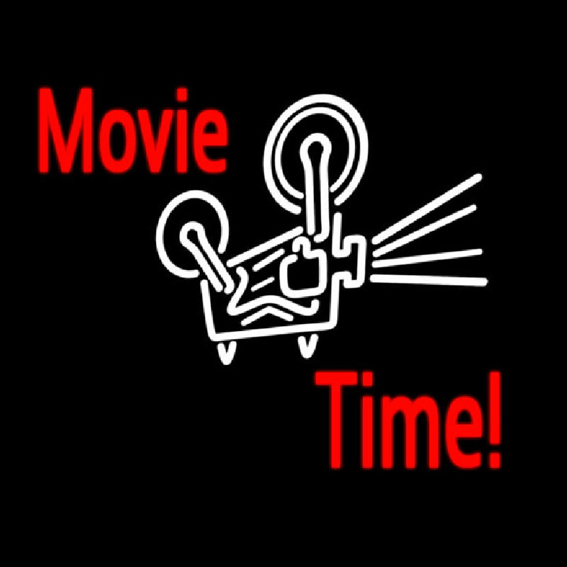 Custom Movie Time With Logo Neon Sign USA