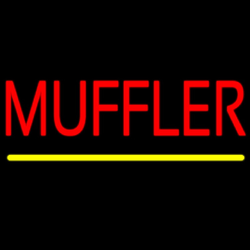 Custom Muffler Block Neon Sign USA