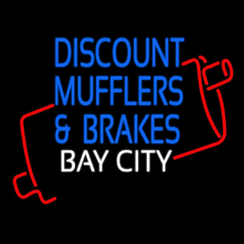 Custom Mufflers And Brakes Neon Sign USA