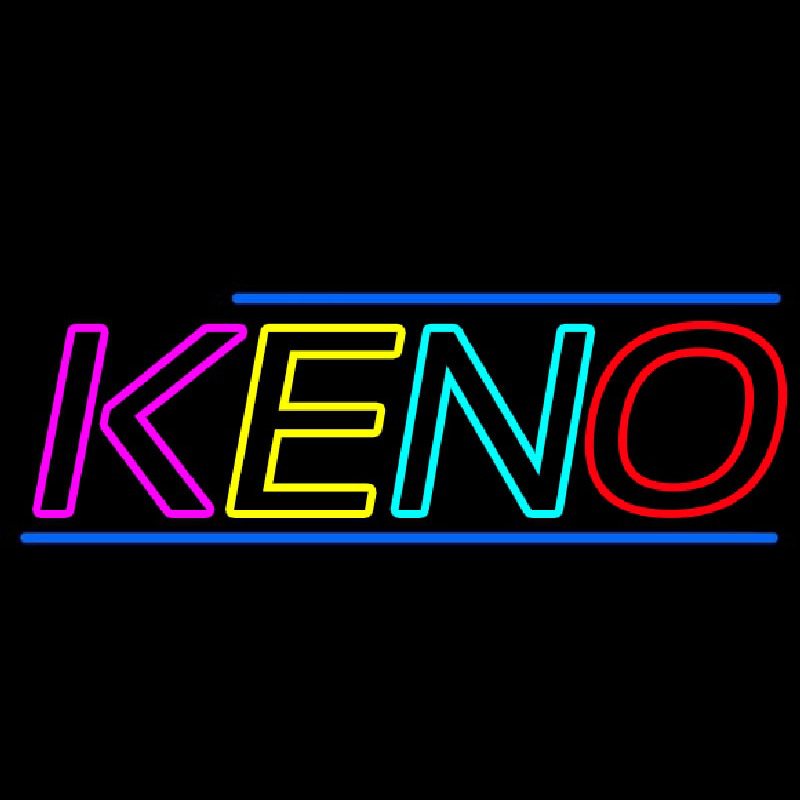 Custom Multi Color Keno Border 3 Neon Sign USA