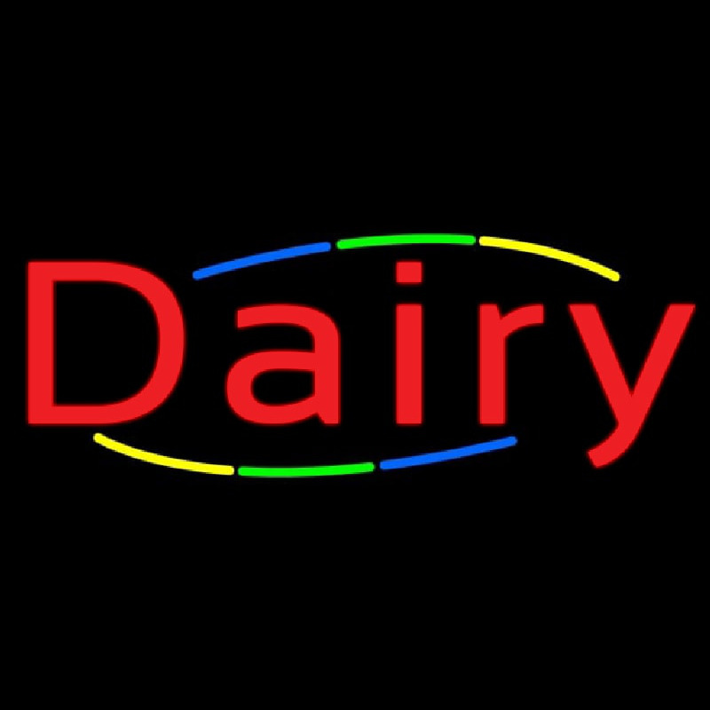 Custom Multi Colored Deco Style Dairy Neon Sign USA