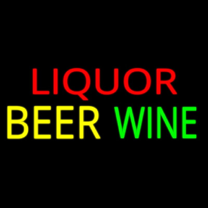 Custom Multi Colored Liquor Beer Wine Neon Sign USA