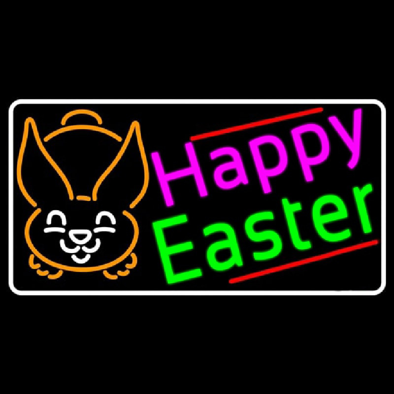 Custom Multicolor Happy Easter 1 Neon Sign USA