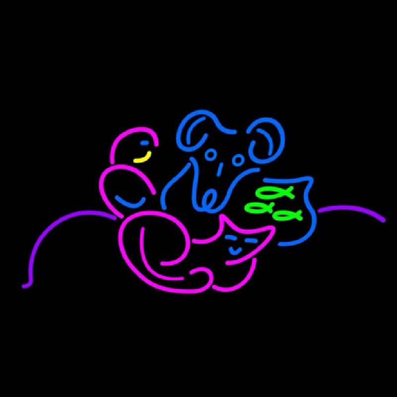 Custom Multicolor Pet Logo Neon Sign USA