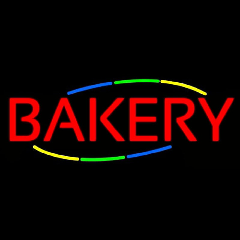 Custom Multicolored Block Bakery Neon Sign USA