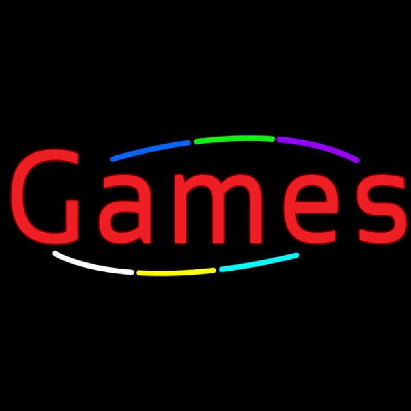 Custom Multicolored Deco Style Games Neon Sign USA