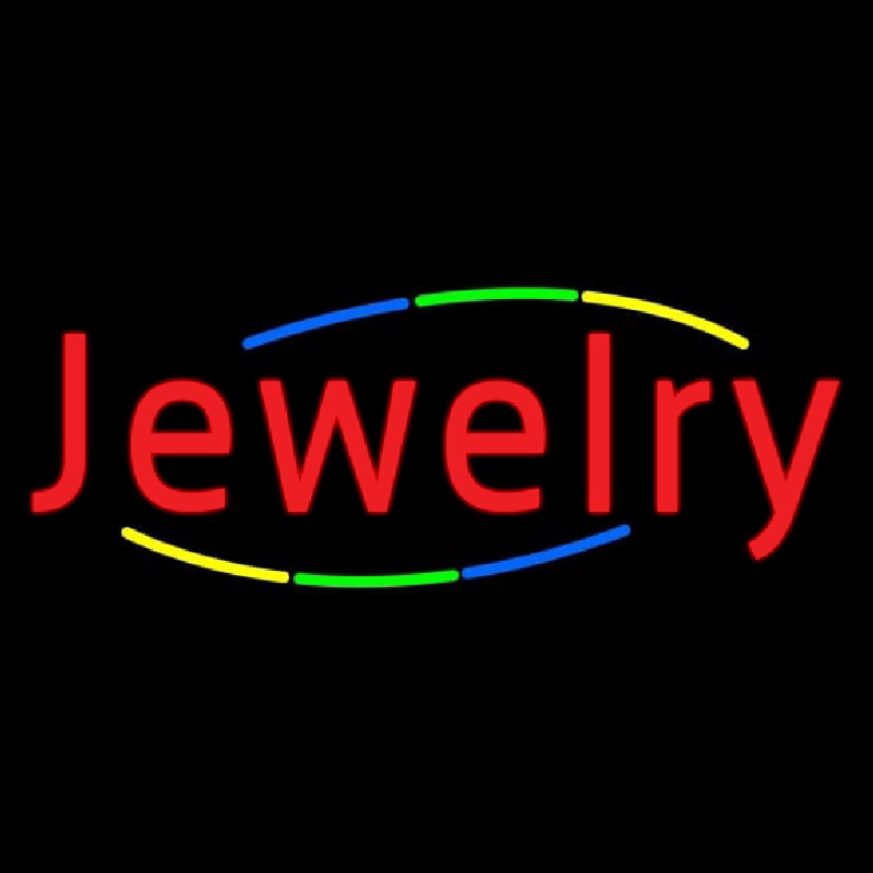 Custom Multicolored Deco Style Jewelry Neon Sign USA