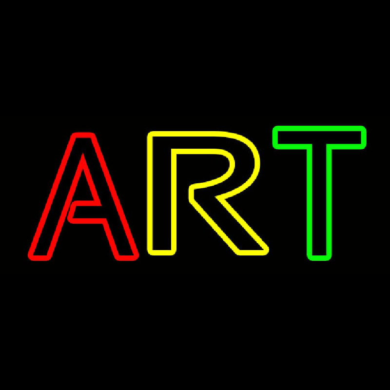 Custom Multicolored Double Stroke Art Neon Sign USA