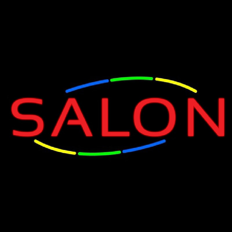 Custom Multicolored Double Stroke Salon Neon Sign USA