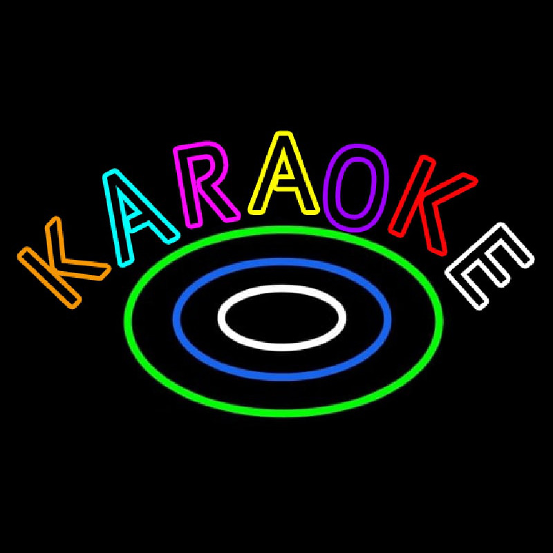 Custom Multicolored Karaoke Neon Sign USA